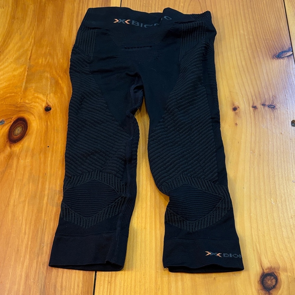 X-BIONIC S Man Front Black P.V 1.0 Capri Baselayer Leggings Crops Cropped Italy